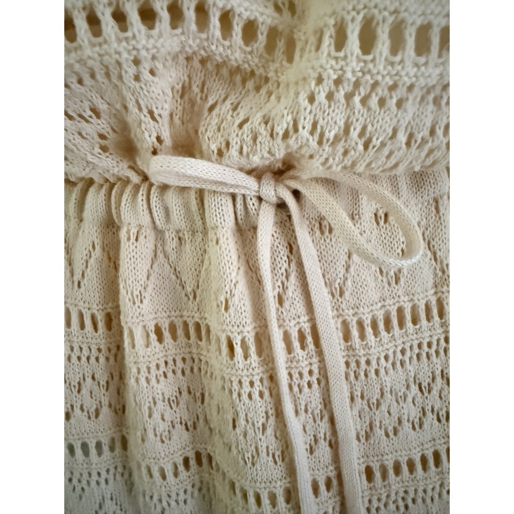 Bash Ba&sh Halter Dress L Cream Crochet Knit Maxi Cotton Boho Beach NWOT Beach - Picture 6 of 15